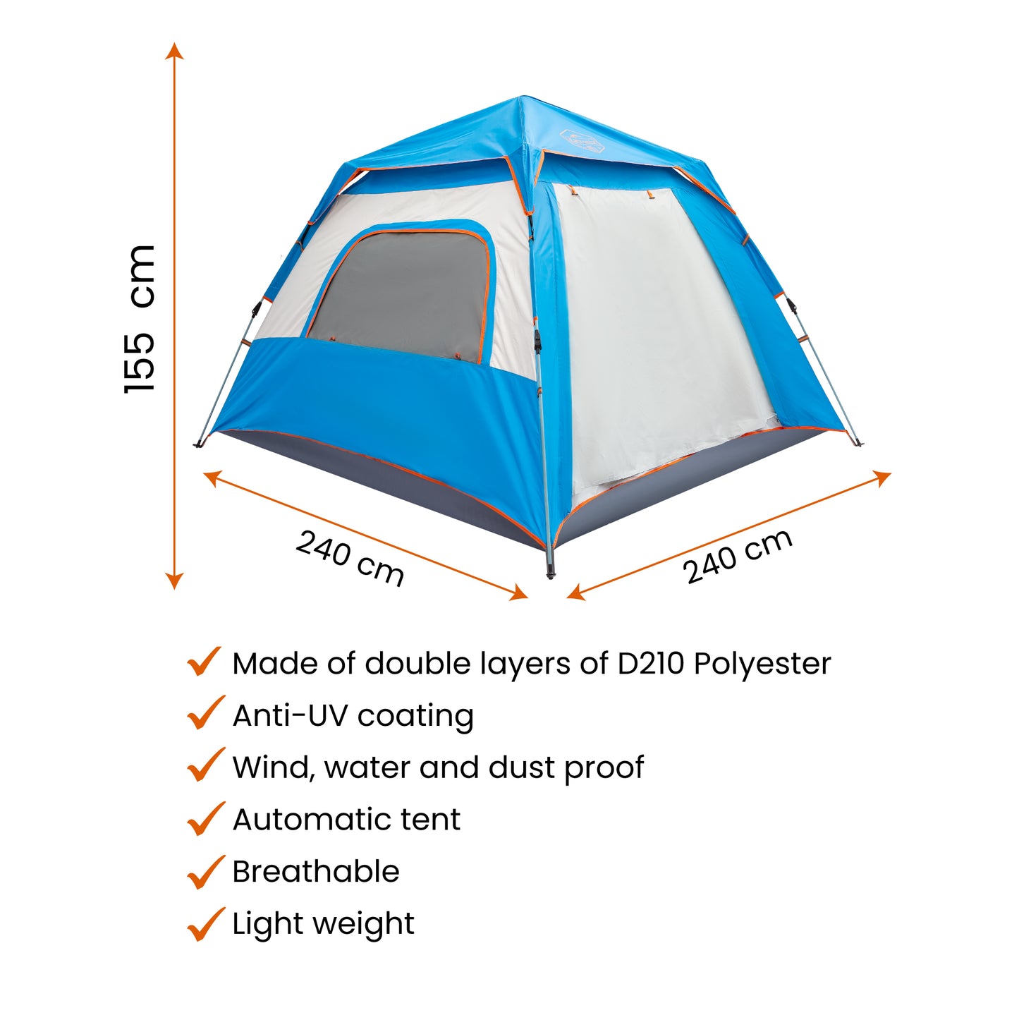 Automatic Tent 4-6 Persons Blue Color
